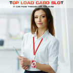 Gersoniel 50 Pieces Vertical 2 Card Heavy Duty Badge Holder Hard Plastic Clear - Image 6