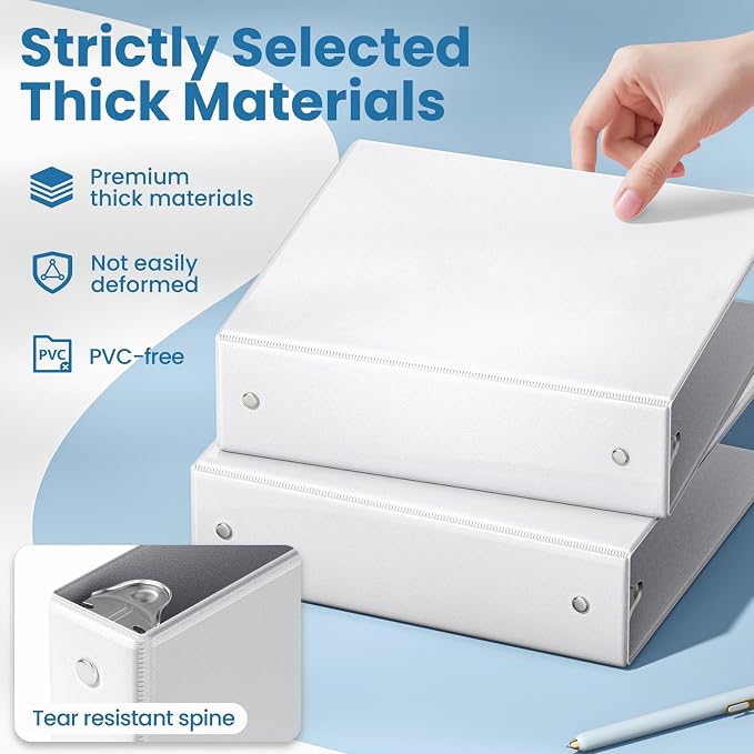 SUNEE 3 Ring Binder 2 Inch 1 Pack - Image 4