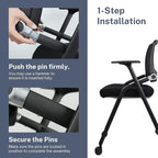 SLKJChr 4 Pack Foldable Office Chairs - Image 6