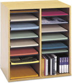 Safco Wood Adjustable Literature Organizer, 16 Compartment - Image 4