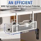 Under Desk Cable Management Tray, GZOKMOG Cord Management - Image 6