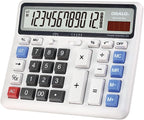 Desktop Calculator Extra Large LCD Display 12-Digit Big Number Accounting by Pendancy