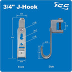 ICC Beam Clamp J Hook 3/4” Without Retainer Clip - Image 8