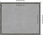 Amanti Art Grey Framed Magnetic Board 34x42 X-Large Vision Board - Image 4