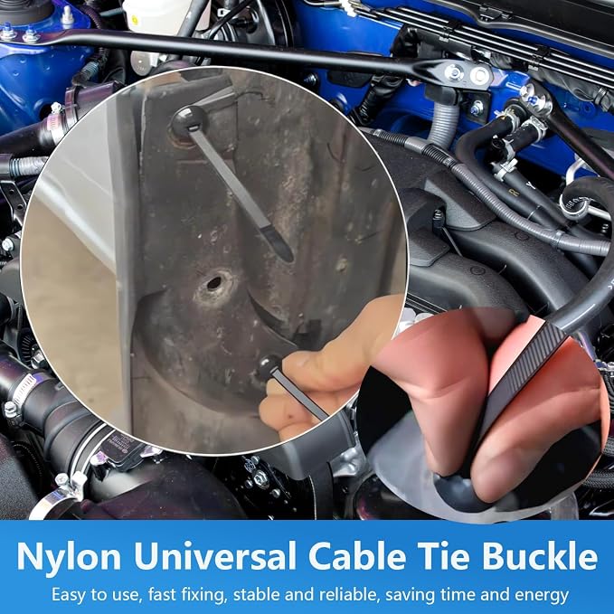 100pcs Nylon Universal Cable Tie Buckles, New Multifunctional Nylon Zip Ties - Image 5