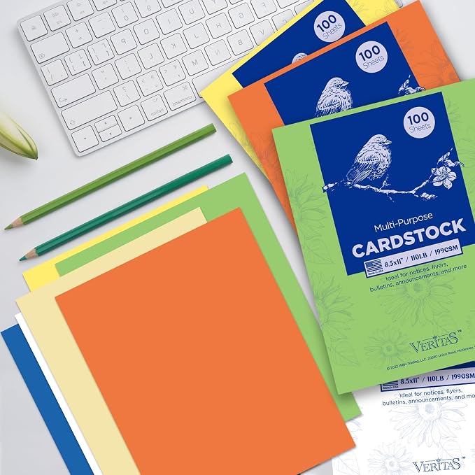 Veritas Purple Colored Cardstock, 8.5" x 11" Colored Copy paper, 110LB/199GSM - Image 2