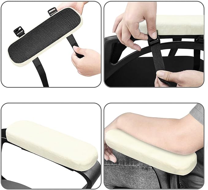 MOSISO Chair Armrest Pads, Memory Foam Home/Office Chair Arm Rest Covers Comfy - Image 3