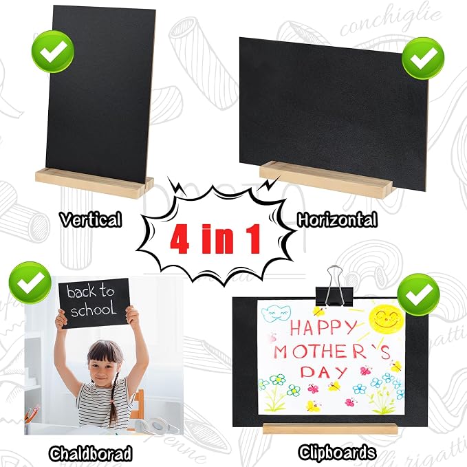 BOUBONI 3 Pack Small Chalkboard Signs - Image 3