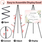 VAIIGO Black Easel Stand for Wedding Signs, Posters & Paintings - Image 6