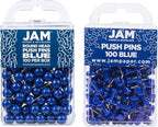 JAM PAPER Colorful Push Pins by JAMPaper