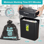 Woolsche Paper Shredder, 10-Sheet Cross Cut - Image 5
