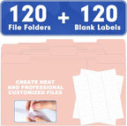 File Folder, HERKKA 120 Pack 1/3 Cut Tab File Folders, File Folders Great - Image 5