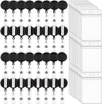 100 Pack Retractable Badge Reel Clips by Beieverluck