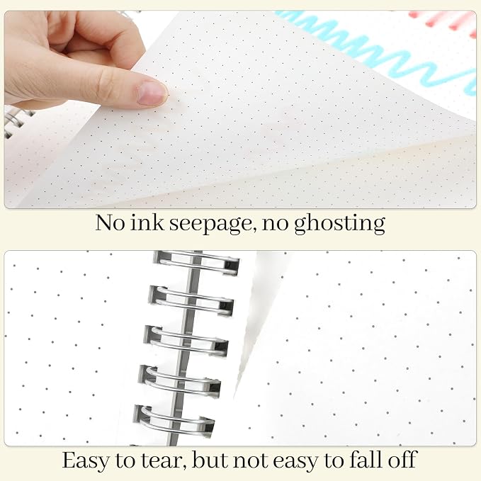 BESARME 80 Sheets A4 Dot Grid Spiral Notebook - Image 5