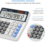 OSALO Desktop Calculator Extra Large Display 12 Digits Big Buttons Solar - Image 4