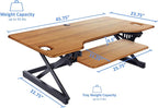 Rocelco 46" Large Height Adjustable Standing Desk Converter - Image 3