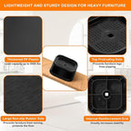 shouwuhho 6 Pack Furniture Risers Adjustable Bed Risers Heavy Duty Lifts Height - Image 3