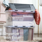 Superio Storage Bins with Lids, Stackable Totes, BPA Free, Odor Free, Organizer - Image 5