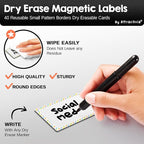 Attractivia Dry Erase Magnetic Labels 2.8 x 1.8 in, Pattern Borders, Small Dry - Image 2