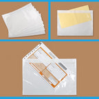 Coopaty 6" x 9" Adhesive Packing List Envelopes Clear Plastic Mailing Shipping - Image 2