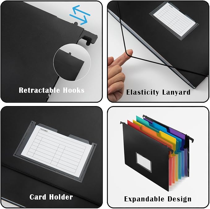 TRANBO 7-Pockets Hanging File Folder - Image 2