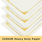 HAUTOCO 50 Packs Certificate Holders, Cream Color Diploma Folders Certificate - Image 4