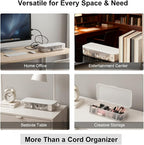 Cord Organizer Box with Lid, 7 Compartment Cable Management with 7 Wire Ties - Image 9