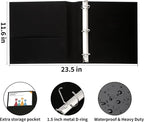 LETVPVOW 2 Pcs Vintage Hardback 3 Ring Binder 1.5 Inch, Professional Leather - Image 3
