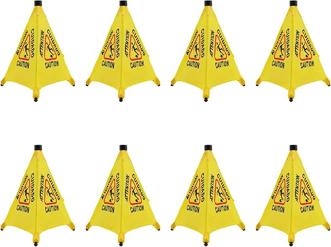 20 inch Wet Floor Sign 8 Pcs, Pop up Foldable Wet Safety Signs by Unknown