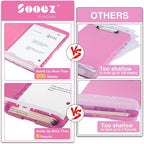 Sooez Clipboard with Storage, High Capacity Nursing Clip Board 8.5 x 11 with - Image 3