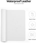 YSAGi Leather Desk Protector, Office Mat, Large Mouse Mat, Non-Slip PU Leather - Image 4