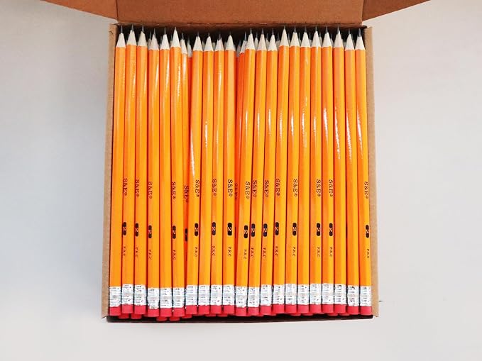 S & E TEACHER'S EDITION Woodcased #2 Pencils, Pre-sharpened, 2 HB Lead Bulk Box - Image 2
