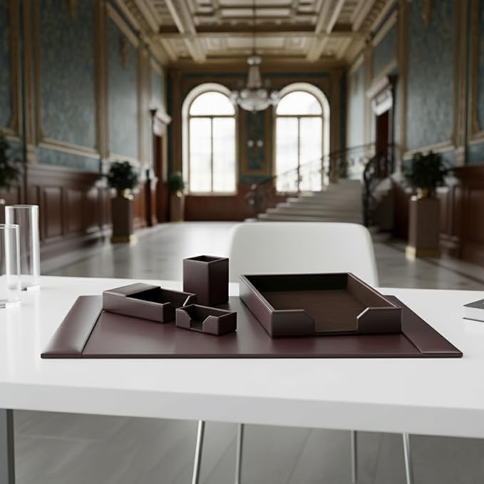 DACASSO Bonded Leather Desk Set - Image 3