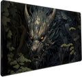 Japan Black Desk Mat Dragon Anime Gaming Mouse Pad Large Desk Pad by Mechanical+Cattle