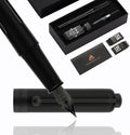 HUASHILAI Luxury Matte Black Forest Fountain Pen Set, Titanium Black Extra Fine by HUASHILAI