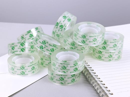 BOMEI PACK 36Rolls Crystal Clear Tape - Image 3