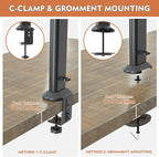 HEMUDU Single Tall Desk Monitor Arm Mount Stand Fit - Image 7