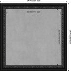 Amanti Art Black Framed Magnetic Board 24x24 Medium Vision Board - Image 2