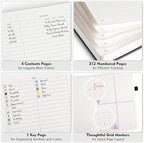 OFFIGIFT Bullet Dotted Journal Notebook, A5 Hardcover Dot Journal, 312 Numbered - Image 3