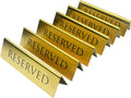 Golden Metal Table Top Reserved Sign by BARsics