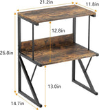 aboxoo Printer Stand for Desk, Desktop Printer Shelf Large 3-Tier Multi-Purpose - Image 3