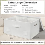 Graciadeco 75 Quarts Extra Large Decorative Storage Bins - Image 2