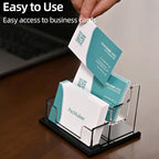 PecMuikee Business Card Holder for Desk，Acrylic Business Card Display Stand - Image 5