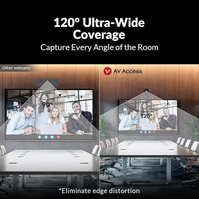 AV Access 4K Conference Room Camera, Dual Lens Cam, 3X Optical/5X Digital Zoom - Image 5