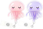 2Pcs Funny Jellyfish Badge Reel Retractable by Unknown