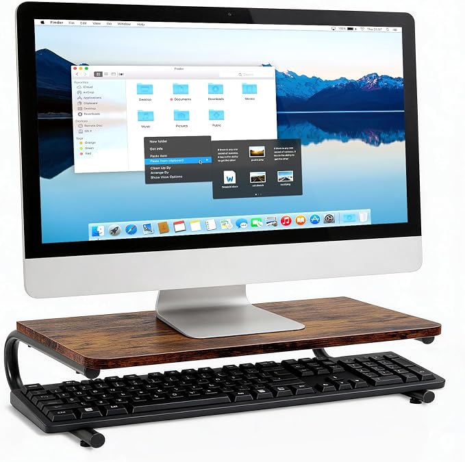 ARCOBIS Monitor Riser for Desk, Wood & Metal Computer Monitor Stand, Printer - Image 7