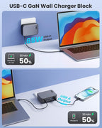 USB C Charger 200W USB Charging Block, 6 Ports GaN IV Foldable Wall Charger - Image 5