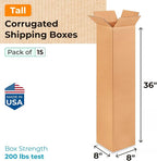 Tall Moving & Shipping Boxes 8"L x 8"W x 36"H - Image 2