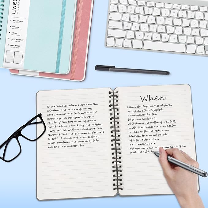 ABERLLS Gray Lined Spiral Journal Notebook - Image 3