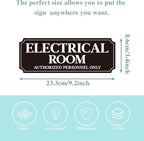 Electrical Room Door Sign for Business，Self-Adhesive Durable Modern Electrical - Image 2